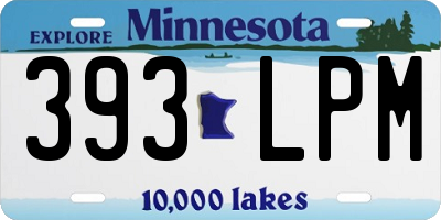 MN license plate 393LPM