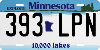 MN license plate 393LPN