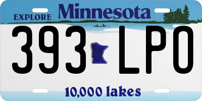 MN license plate 393LPO
