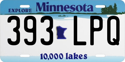 MN license plate 393LPQ
