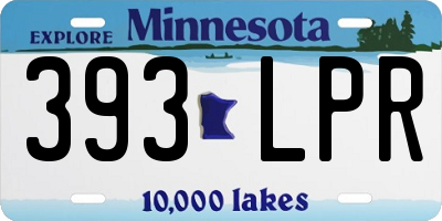 MN license plate 393LPR