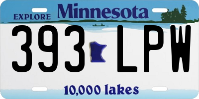 MN license plate 393LPW