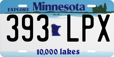 MN license plate 393LPX