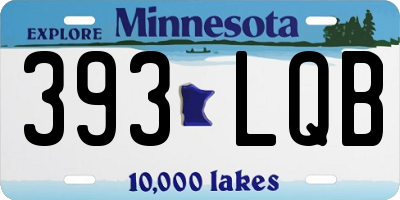 MN license plate 393LQB