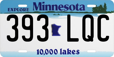 MN license plate 393LQC