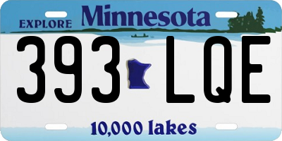 MN license plate 393LQE