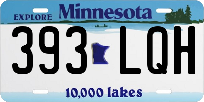 MN license plate 393LQH