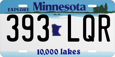 MN license plate 393LQR