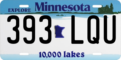 MN license plate 393LQU