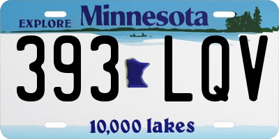 MN license plate 393LQV