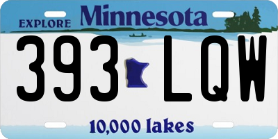 MN license plate 393LQW