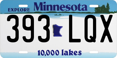 MN license plate 393LQX