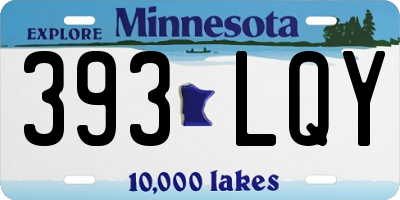 MN license plate 393LQY