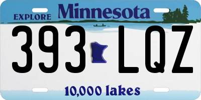MN license plate 393LQZ