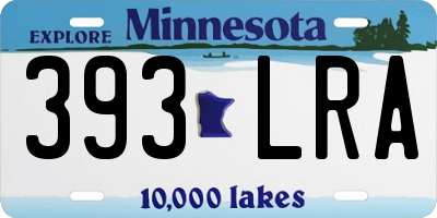 MN license plate 393LRA