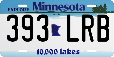 MN license plate 393LRB