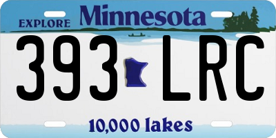 MN license plate 393LRC