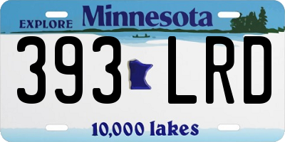 MN license plate 393LRD