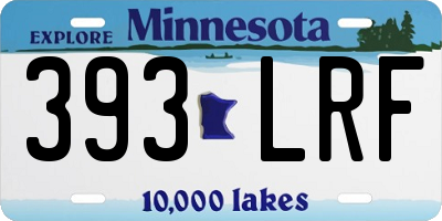 MN license plate 393LRF