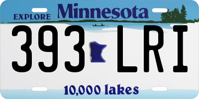 MN license plate 393LRI