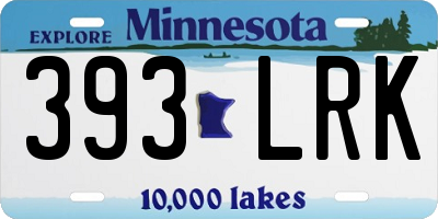MN license plate 393LRK