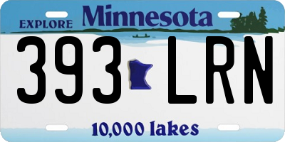 MN license plate 393LRN