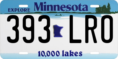 MN license plate 393LRO