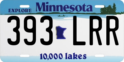 MN license plate 393LRR