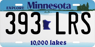 MN license plate 393LRS