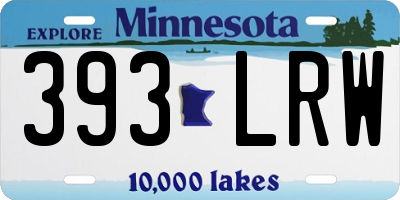 MN license plate 393LRW