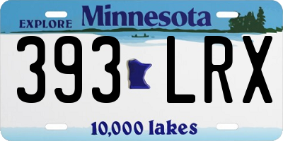 MN license plate 393LRX