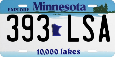 MN license plate 393LSA