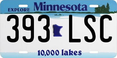 MN license plate 393LSC