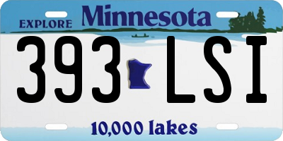 MN license plate 393LSI