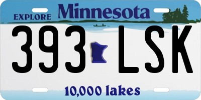 MN license plate 393LSK