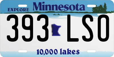 MN license plate 393LSO