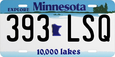 MN license plate 393LSQ