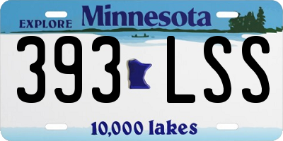 MN license plate 393LSS