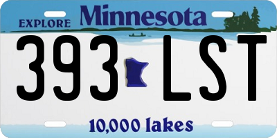 MN license plate 393LST