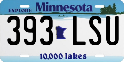 MN license plate 393LSU