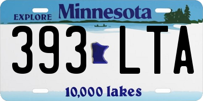 MN license plate 393LTA