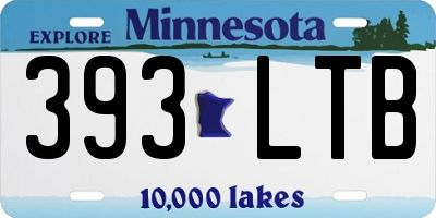 MN license plate 393LTB