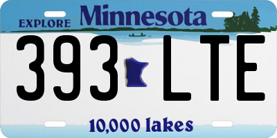 MN license plate 393LTE