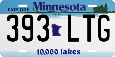 MN license plate 393LTG