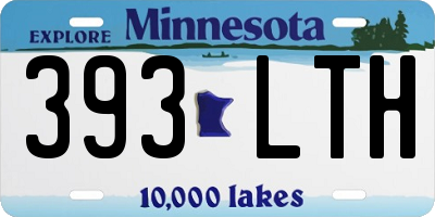 MN license plate 393LTH