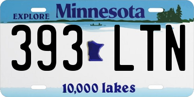 MN license plate 393LTN