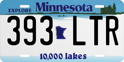 MN license plate 393LTR