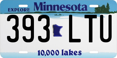 MN license plate 393LTU