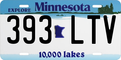 MN license plate 393LTV