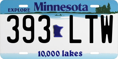 MN license plate 393LTW